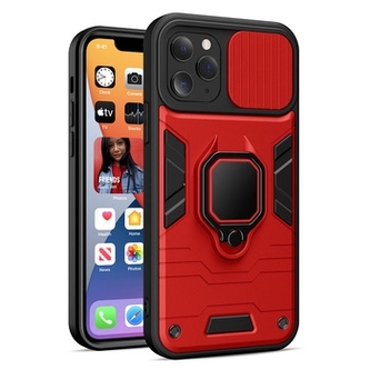 Ring Lens Case Xiaomi Redmi Note 10, Note 10S, barva červená