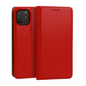 Pouzdro Book Leather Special iPhone 12 Pro Max (6,7), barva červená