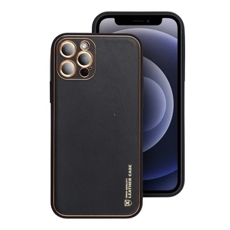 Pouzdro Leather Back Case iPhone 12 Pro Max (6,7), barva černá