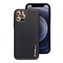 Pouzdro Leather Back Case iPhone 12 Pro Max (6,7), barva černá