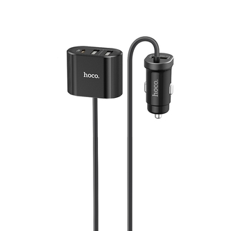 CL adaptér HOCO Z35 (QC3.0 18W) 3x USB 1x Typ C barva černá