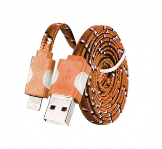 Datový kabel iPhone Lightning - Svítící barva oranžová