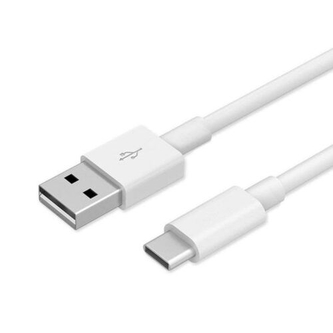 Datový kabel USB A na USB C, barva bílá - 3 metry