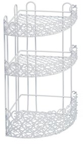 Police 3 patra – rohová; 51,5x23x23 cm; kov