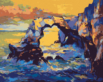 Malování podle čísel - ÚTES NAD OCEÁNEM - 80x100 cm, vypnuté plátno na rám