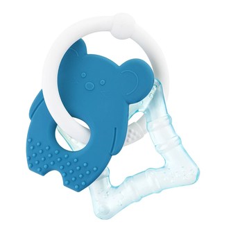 Dětské silikonové a chladící kousátko Akuku myška a čtverec sada 2 ks