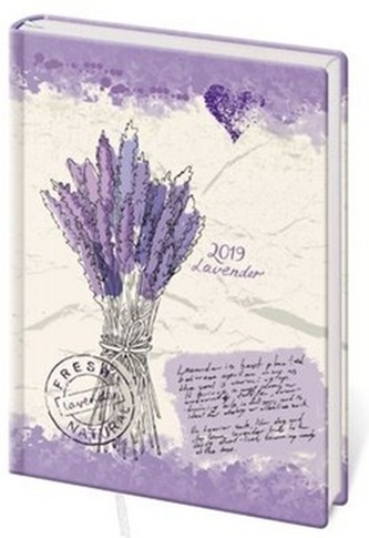 Diář 2019 A7 LYRA týdenní Lavender