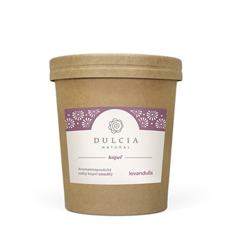 DULCIA natural Aromaterapeutická solná koupel - levandule 550 g