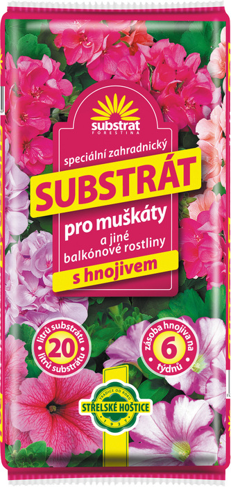 Substrát Forestina muškáty a jiné balkónové rostliny 20 l
