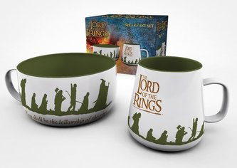 Keramický set Lord Of The Rings|Pán prstenů: Fellowship (objem misky 858 ml|hrnku 385 ml)