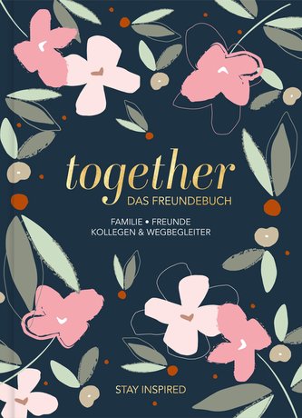 Freundebuch für Erwachsene | Album zum Ausfüllen für Freunde und Kollegen mit edler Goldprägung | Freundschaftsbuch, Poesiealbum