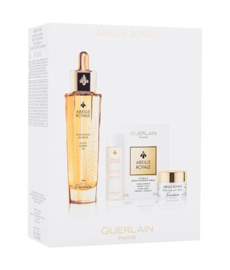 Guerlain Abeille Royale pleťové olejové sérum Abeille Royale Youth Watery Oil 50 ml + pleťové sérum Abeille Royale Double R Renew & Repair Serum 8 x 0,6 ml + pleťové tonikum Abeille Royale Fortifying Lotion With Royal Jelly 15 ml + denní pleťový krém Abei