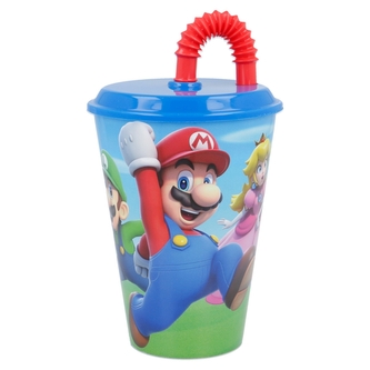 PLASTOVÝ KELÍMEK S BRČKEM SUPER MARIO