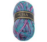 Příze DUHA - tyrkysová, růžová, fialová - 50g / 150 m