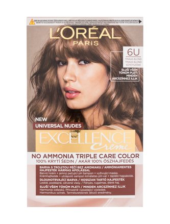 L´Oréal Paris Permanentní barva na vlasy Excellence Universal Nudes Excellence 48 ml Odstín 6U Tmavě blond woman