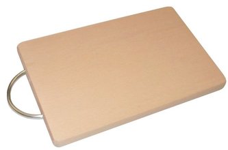 Prkénko kuchyňské 27x15x1,5 cm buk s ručkou kovovou