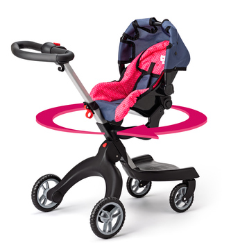 Dětský kočárek Woody moderní, autosedačka "Chichi cats", 2v1