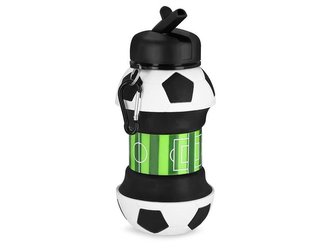 Spokey - CORT Skládací silikonová láhev fotbalový míč