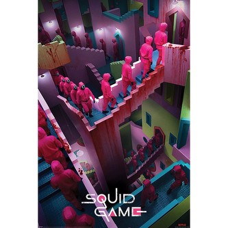 Plakát Squid Game - Crazy Stairs