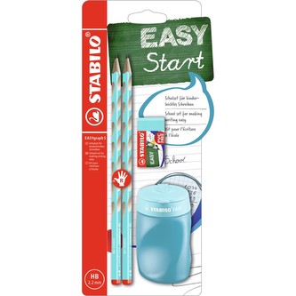 STABILO EASYgraph S školní set modrý R s ořezávatkem a pryží
