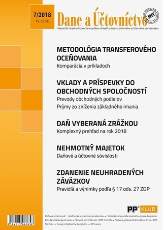 Dane a účtovníctvo 7-2018