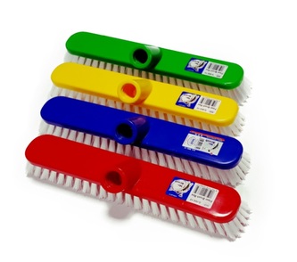 Kartáč Rex s tyčí 120 cm čtyř barev MODRÁ; hrubý závit; 27x125x4 cm;390g; plast