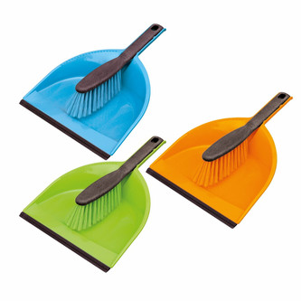 Smetáček + lopatka ECO s gumou; 21,5x32/26x3 cm; chlup 5,5 cm; plast
