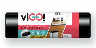 Pytle na odpadky 50 ks; 70x60 cm; 60 l; 6 mi; plast