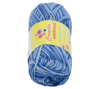 Příze CAMILA multicolor - světle modrá, tmavě modrá - 50g / 125 m