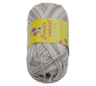 Příze CAMILA multicolor - přírodní, béžovošedá - 50g / 125 m