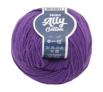 Příze ALLY cotton - tmavě fialová - 50g / 140 m