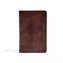 CSB Single-Column Personal Size Bible, Brown Genuine Leather