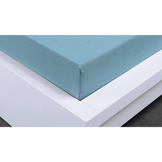 Napínací prostěradlo Jersey 90x200 cm, světle modrá, bavlna