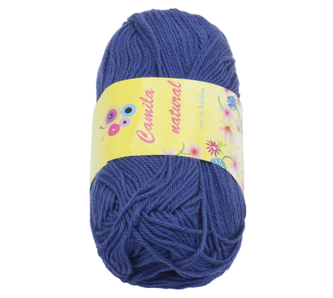 Příze CAMILA natural - tmavě modrá - 50g / 125 m