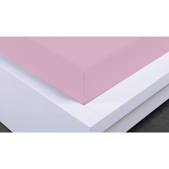 Napínací prostěradlo Jersey 90x200 cm, růžová, bavlna