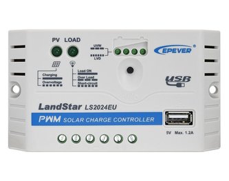 EPsolar LS2024EU solární PWM regulátor 12/24V, 20A, vstup 30V/50V