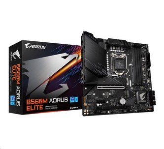 GIGABYTE B560M AORUS ELITE / Intel B560 / LGA1200 / 4x DDR4 / 2x M.2 / HDMI / DP / USB-C / mATX
