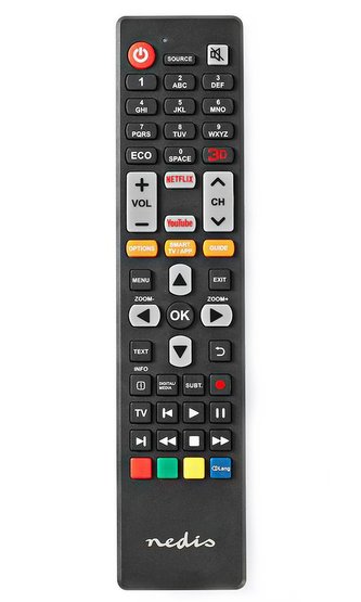 NEDIS předprogramovaný dálkový ovladač kompatibilní se všemi televizory TCL/Thomson