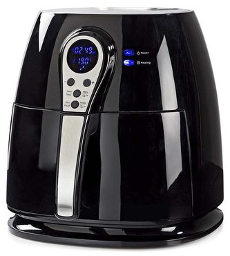 NEDIS multifunkční horkovzdušná fritéza/ objem 3 L/ 60 min. časovač/ 6 přednastavených programů/ výkon 1400W/ černá