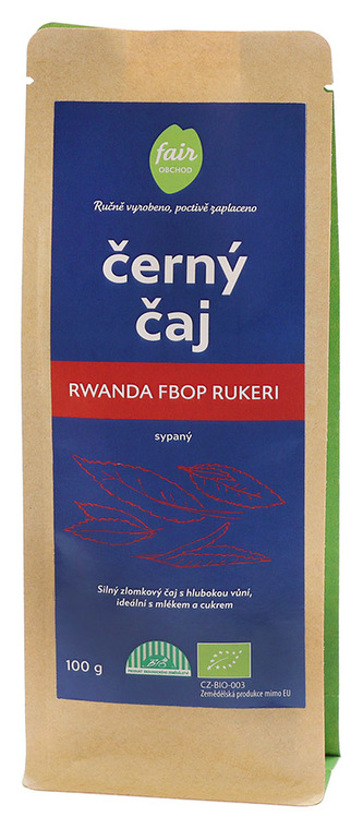 Fairobchod Bio černý čaj Rwanda FBOP Rukeri, větší balení Hmotnost: 500 g