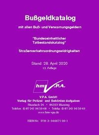 Orignal-Bußgeldkatalog der Polizei