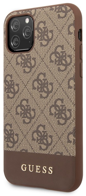 Guess 4G Stripe kryt iPhone 11 Pro Max, Brown