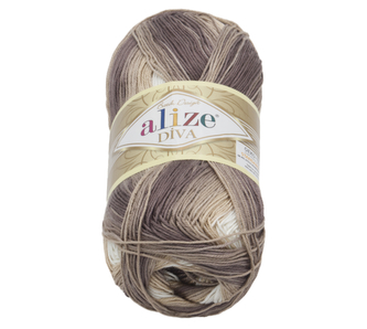 Příze DIVA BATIK - sv.béžová, tm.béžová - 100g / 350 m