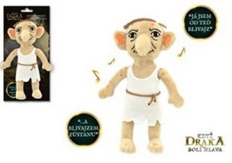 Blivajz plyš 18cm se zvukem Když draka bolí hlava na kartě 13x27x4cm