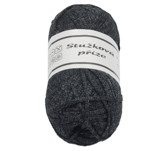 Příze STUŽKOVÁ - černá - 50g / 109 m