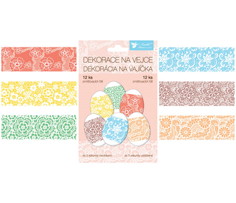 Košilky na vajíčka krajka 12ks v balení, 834