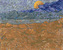 Malování podle čísel - KRAJINA S PŠENIČNÝMI SNOPY A VYCHÁZEJÍCÍM MĚSÍCEM (VINCENT VAN GOGH) - 40x50 cm, bez rámu a bez vypnutí p