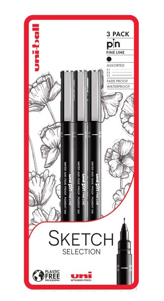Uni Pin Sada linerů - Sketch Selection 3 ks