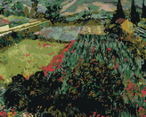 Malování podle čísel - POLE S MÁKY (VINCENT VAN GOGH) - 40x50 cm, vypnuté plátno na rám