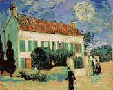 Malování podle čísel - BÍLÝ DŮM V NOCI (VINCENT VAN GOGH) - 40x50 cm, bez rámu a bez vypnutí plátna